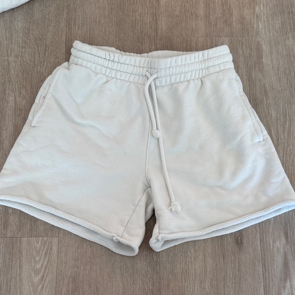 Aritzia Pants - Aritzia TNA Cozy White Sweat Shorts